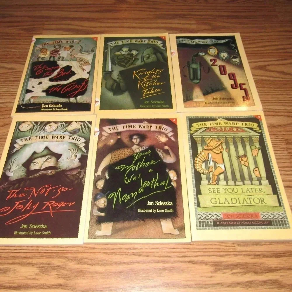 Jon Scieszka THE TIME WARP TRIO Set (6) Children’s Books (Ages 7-11)